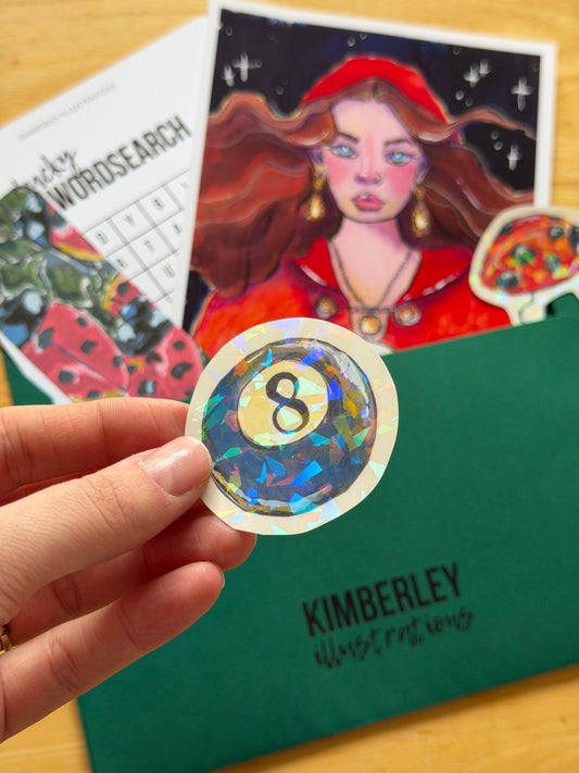 Holographic 8 Ball Sticker