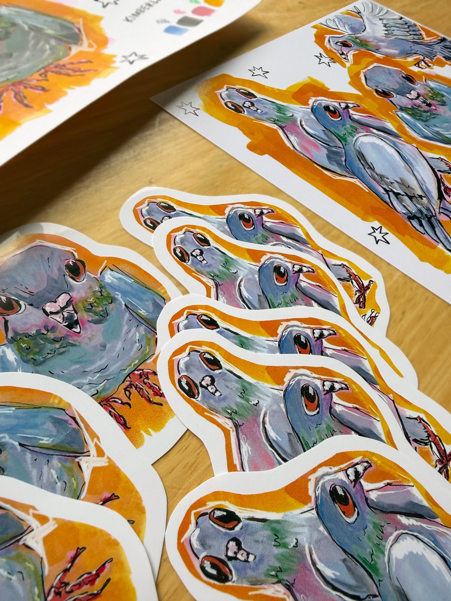 Two Pigeons Sticker