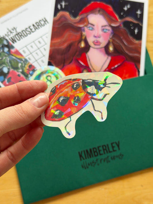 Ladybird Holographic Sticker