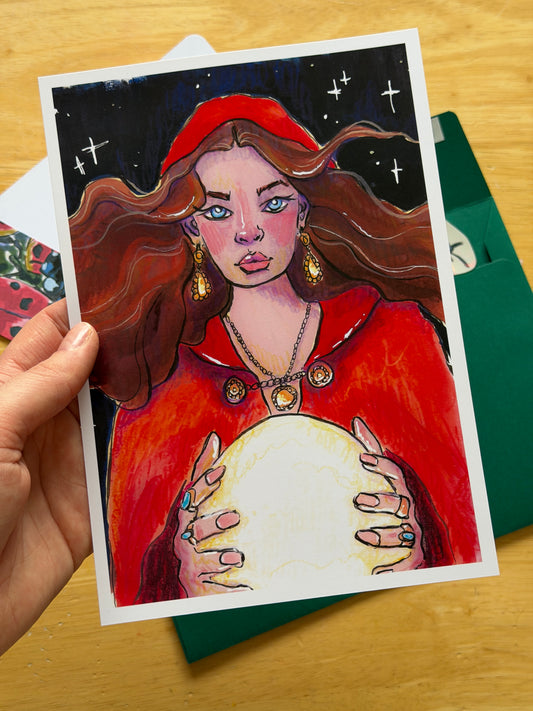 Fortune Teller Art Print A5