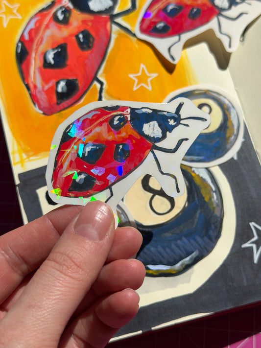 Ladybird Holographic Sticker