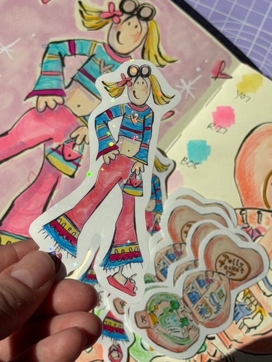 Holographic Groovy Chick Sticker